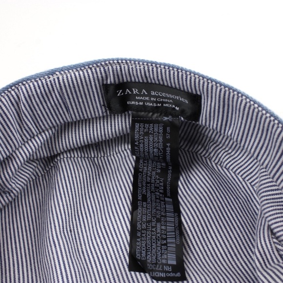•SOLD• Zara Denim Nautical Baker Boy Cap S-M - Picture 5 of 6